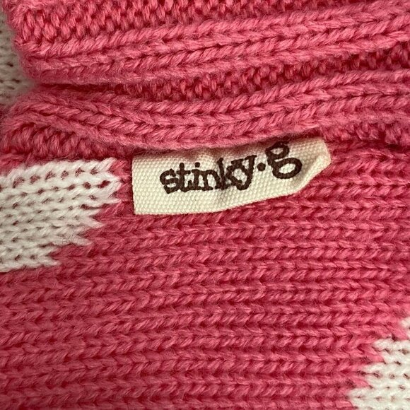 Pet  Stinky-g Pink With White Polka Dots Knitted Sweater - Picture 7 of 10